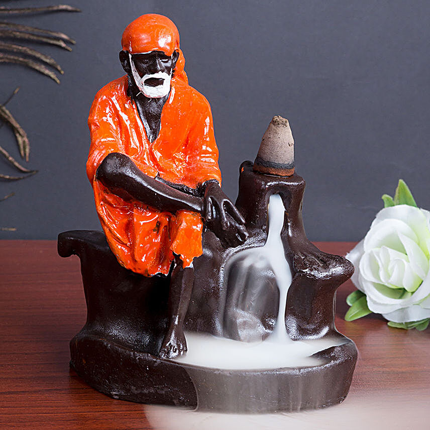 Sai Baba Incense Burner Orange