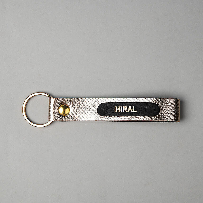 Personalised Matte Gold Key Chain