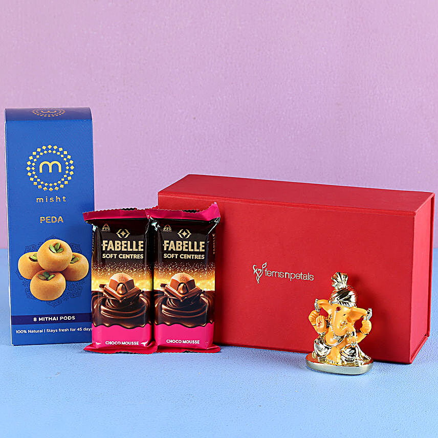 Gold Plated Ganesha & Diwali Treats
