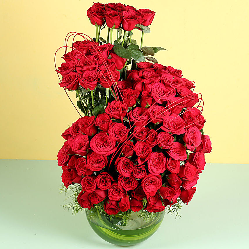 Red Elegance:Rose Day Flowers