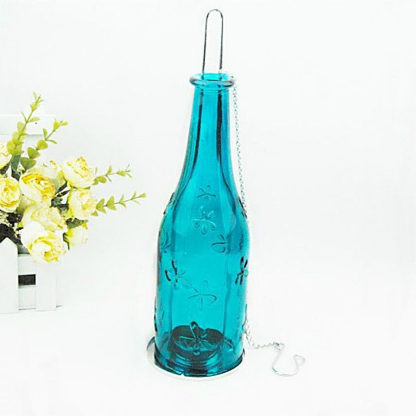 Bottle Lamp- Blue