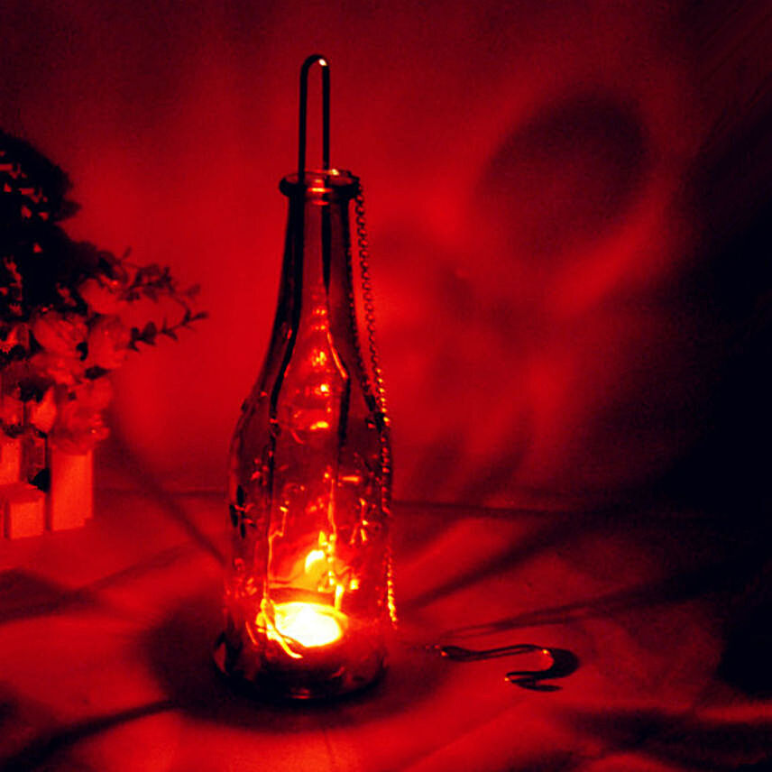 Bottle Lamp- Red