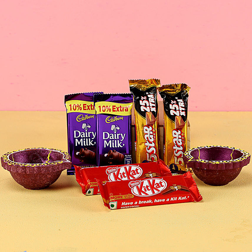 Diwali Chocolates With Diyas