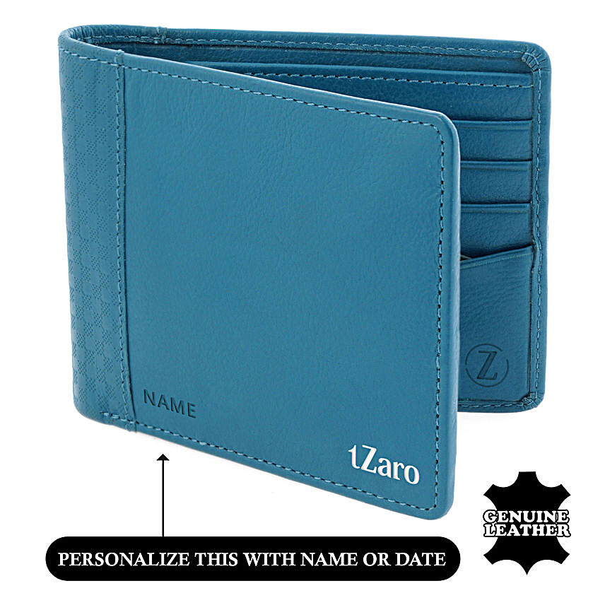 Men's Bi-Fold Turquoise Wallet