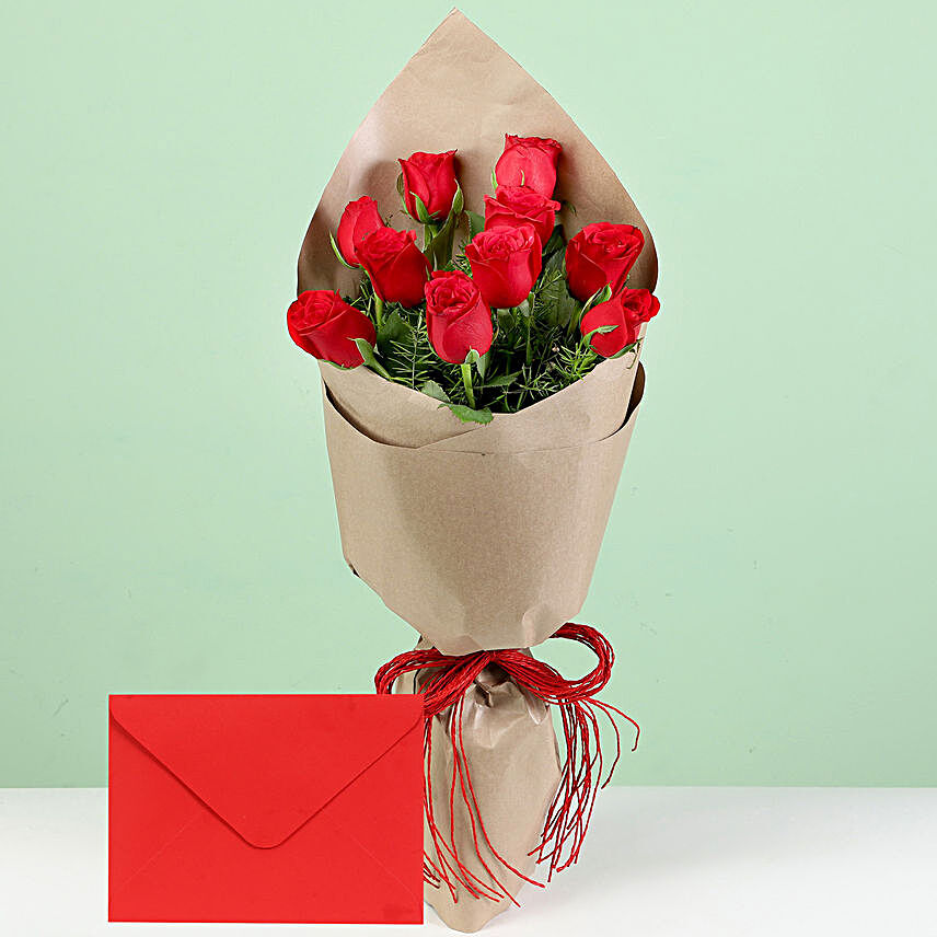 Flower with Paper Wrap and Greeting Online