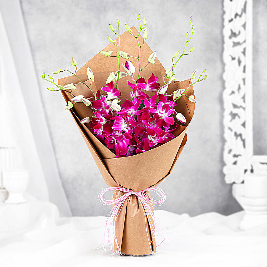 Royal Purple Orchids Bunch