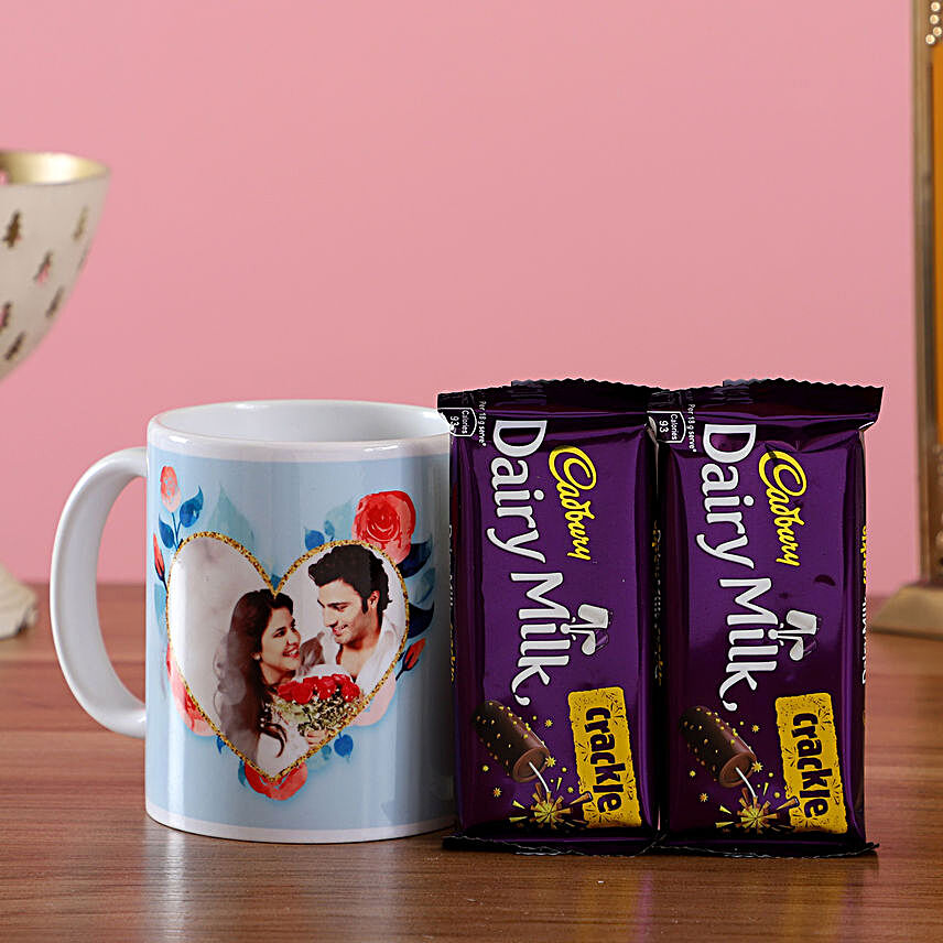 Photo Mug and Chocolate Combo for Couple:Personalised Gifts Combos