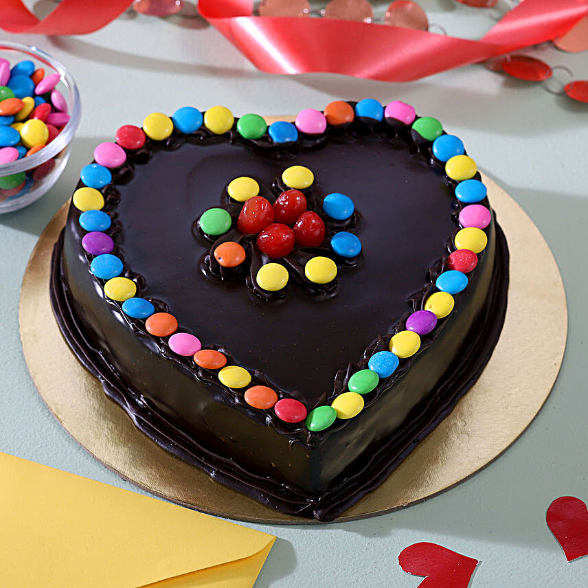 Colourful Chocolate Cake for Her:Gems Cakes