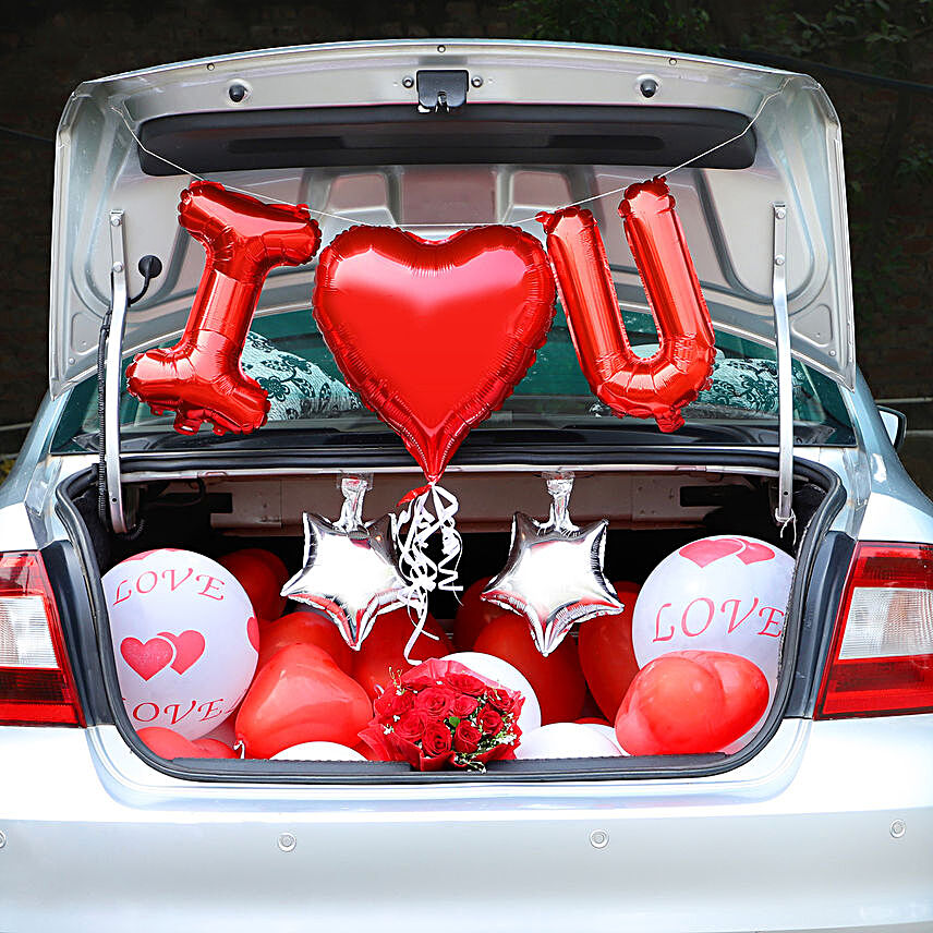 Romantic Car Boot Decoration:Car Flower Decoration