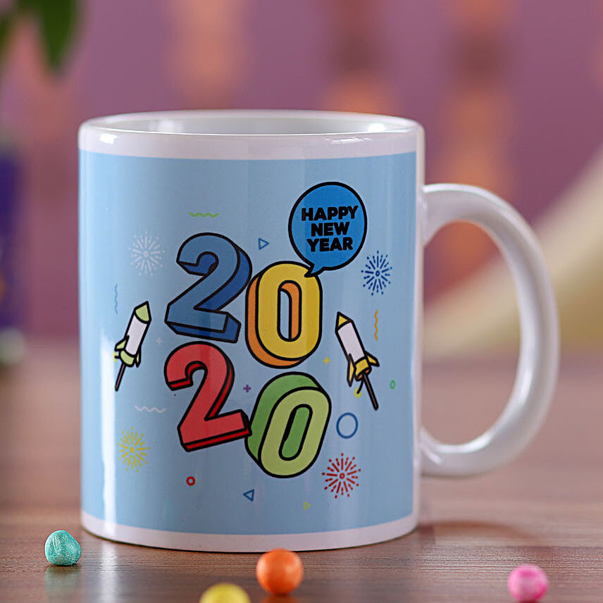 Colourful 2020 New Year Mug