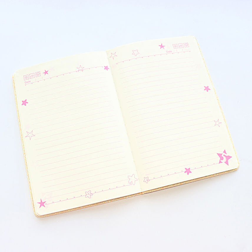 Blue Smiley Sparkling Notebook