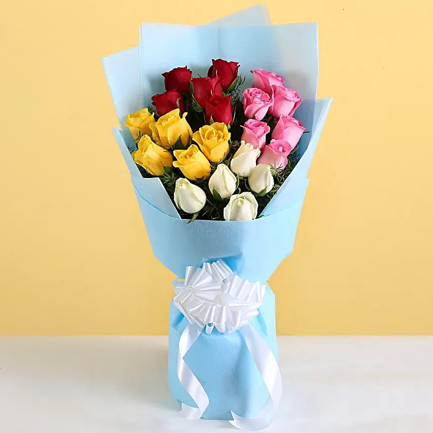 Multicolour Flower Bouquet For Her:Flowers to Bharatpur