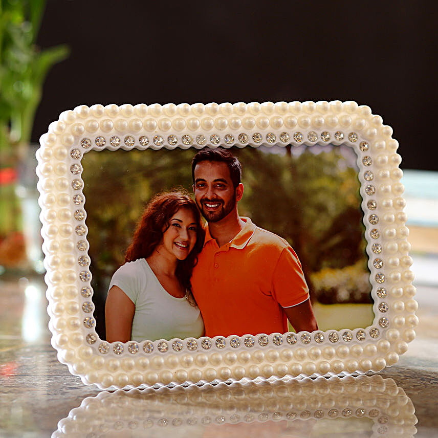 Personalised Pearly Edges Photo Frame