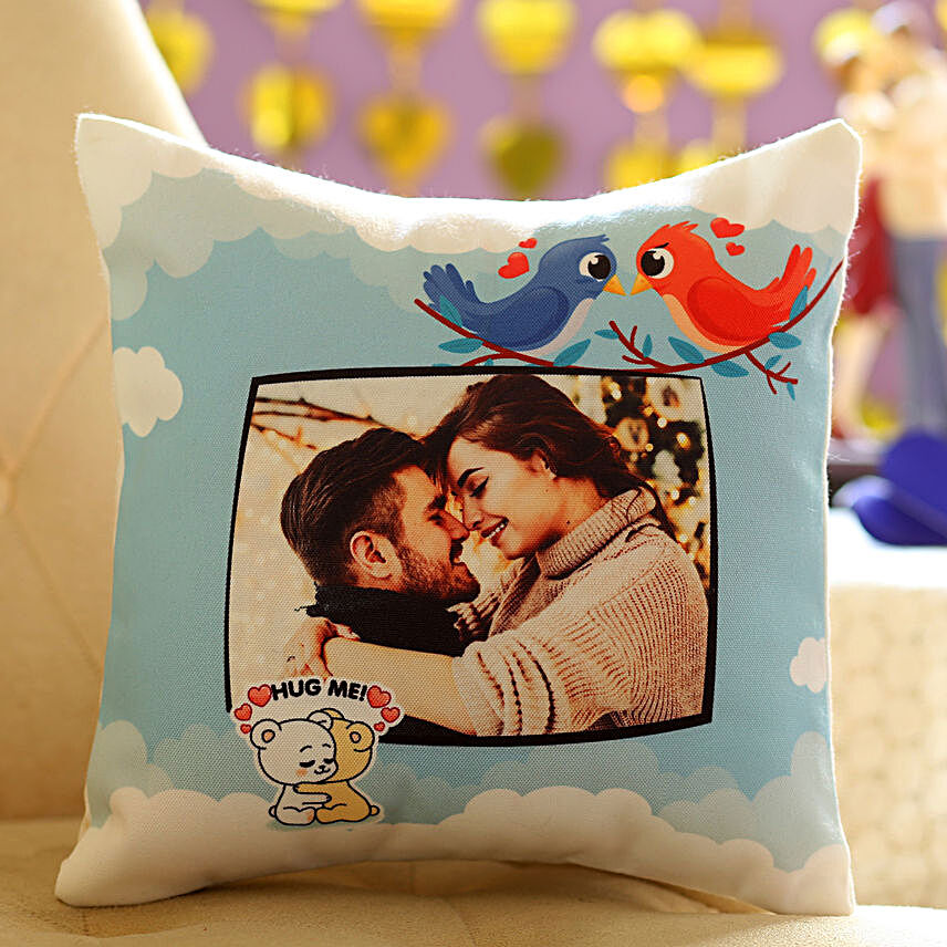 Personalised Lovebirds Cushion