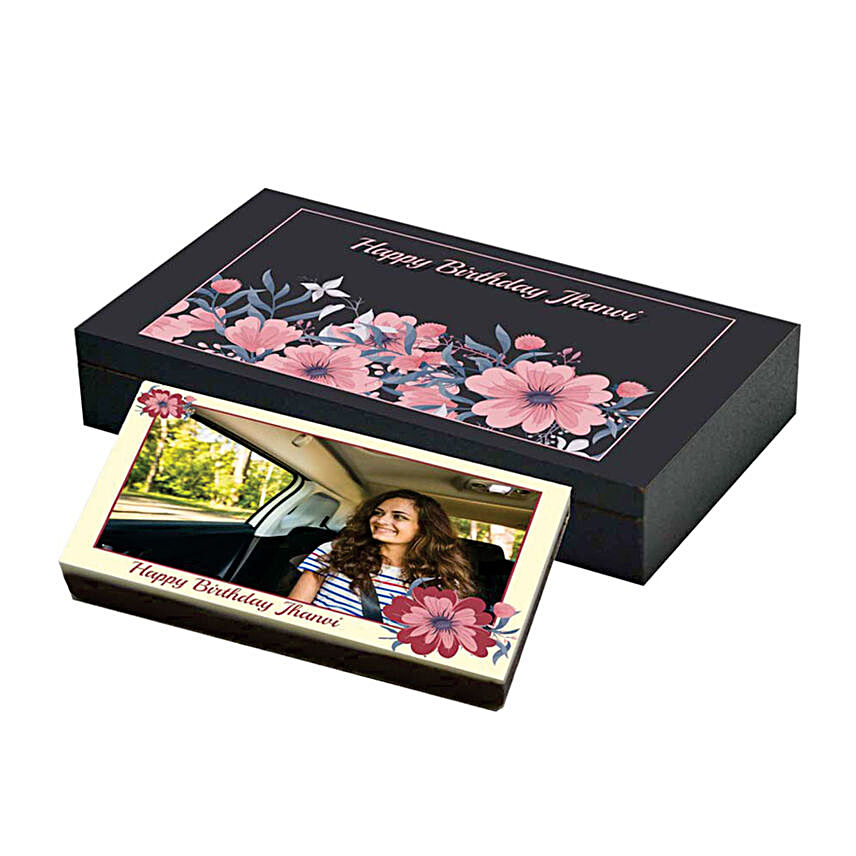 Personalised Floral Chocolate Bar