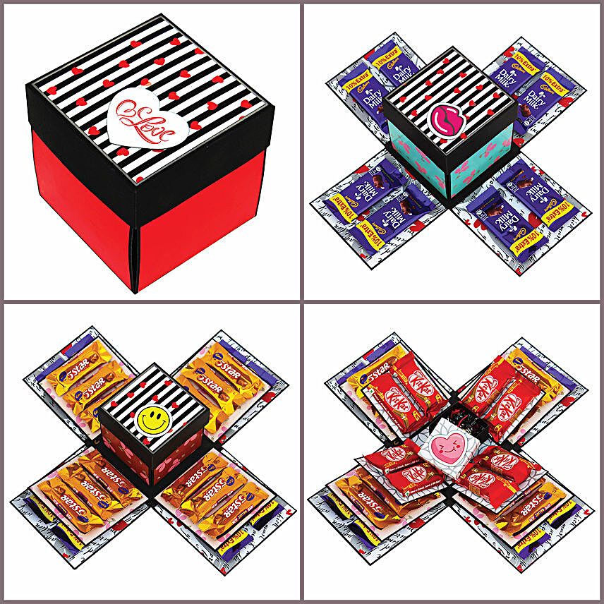 full of surprise explosion box online:Chocolates Explosion Boxes