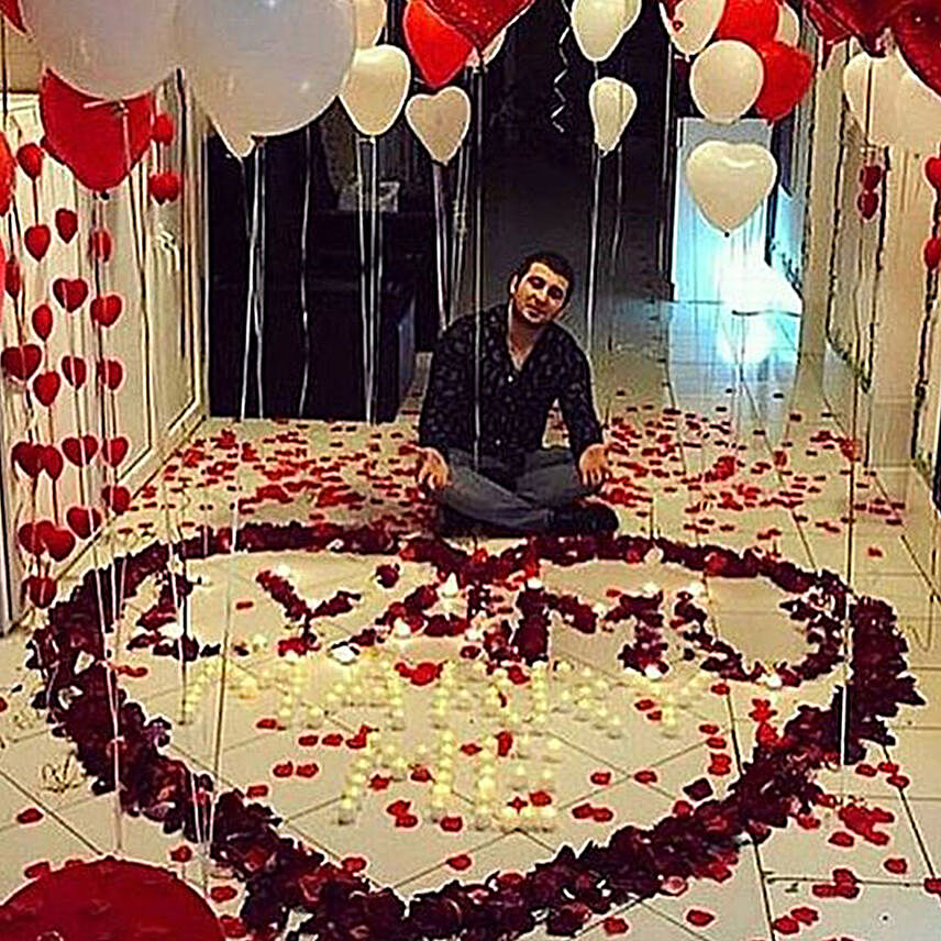Marry Me Love Surprise:balloons-n-flowers-decoration-services