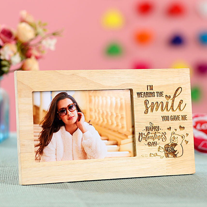 Online Smile Personalised Photo Frame:Personalised Engraved