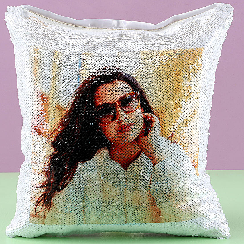 Sequin cushion personalised cheap
