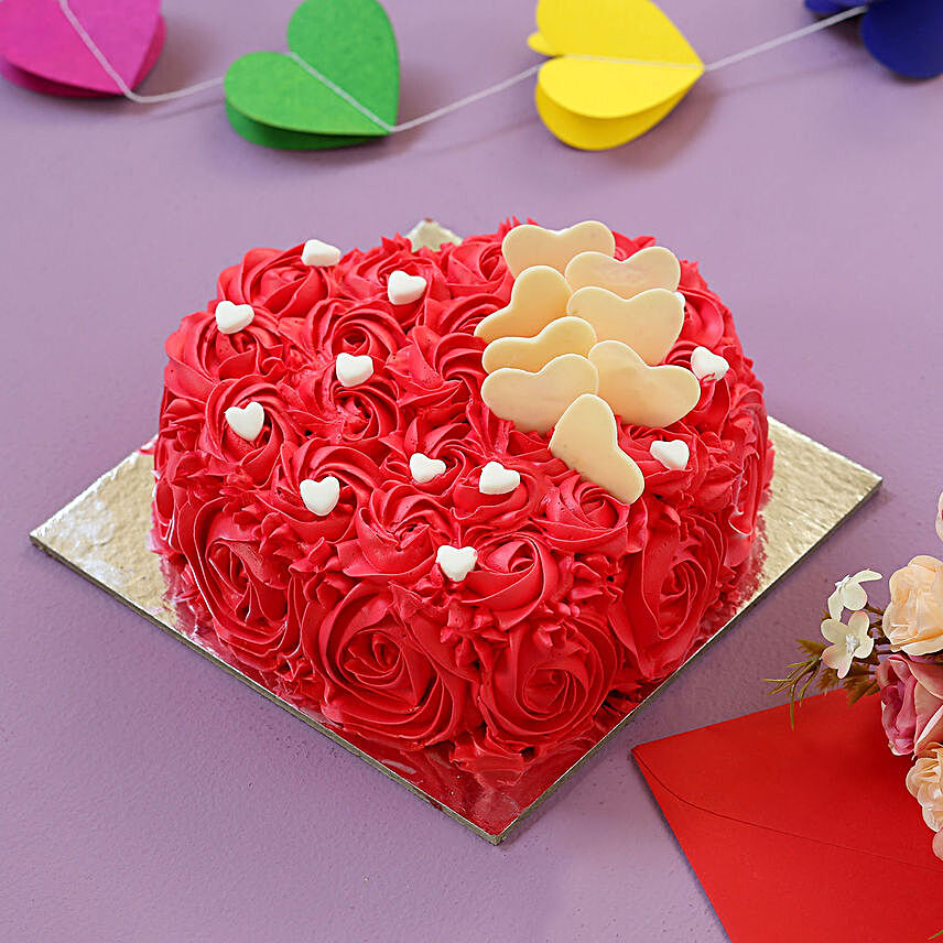 Romantic Cake For Valentine's Day:Send Wedding Cakes to Gurgaon