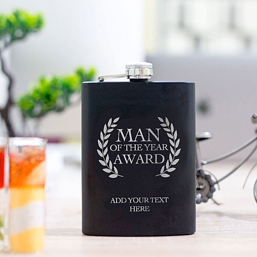 Man Of The Year Personalised Hip Flask