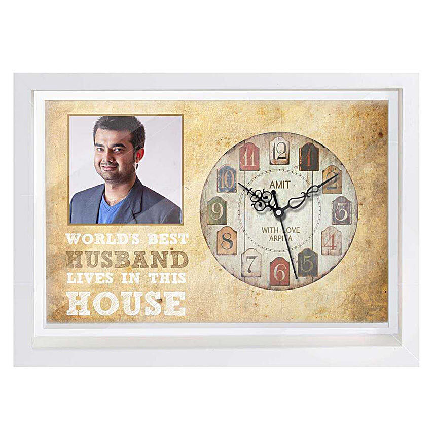 Personalised Best Husband Wall Clock