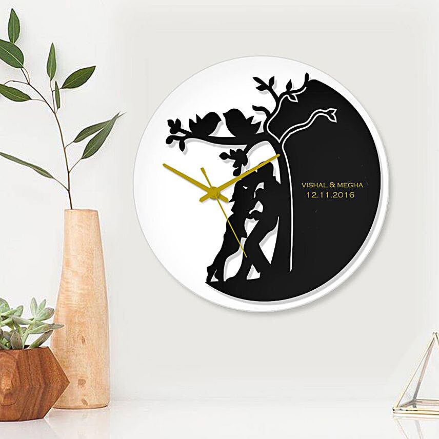 Personalised Couple In Love Wall Clock