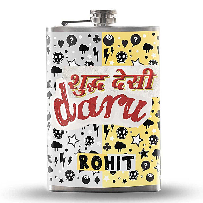 Personalised Desi Daaru Hip Flask