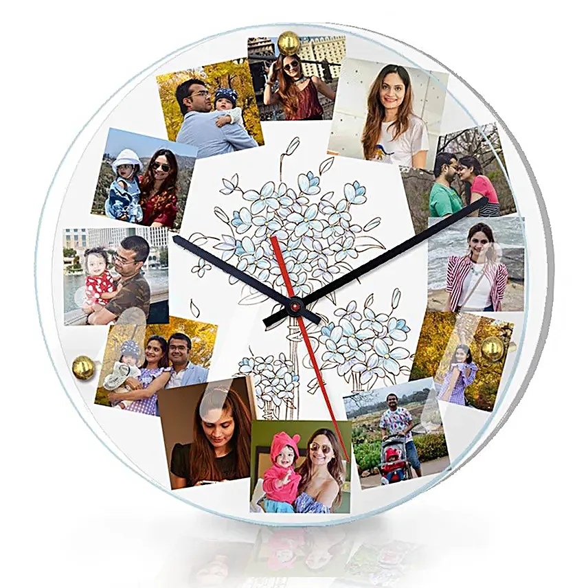 Personalised Photo Wall Clock Online:Send Personalised Gifts to Sangli, Miraj