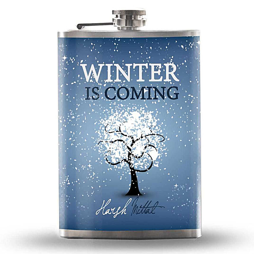Personalised Winter Is Coming Hip Flask