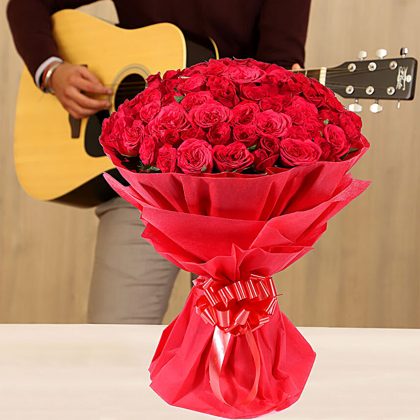 Online Melodious Tunes & Red Roses