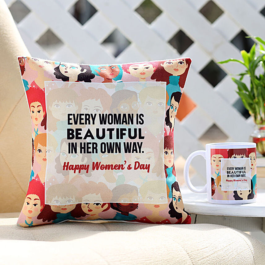 Every Woman Is Beautiful Cushion & Mug