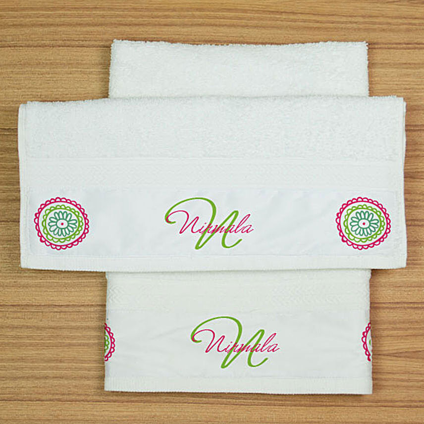 Aesthetic Design Personalised Hand Towel Set