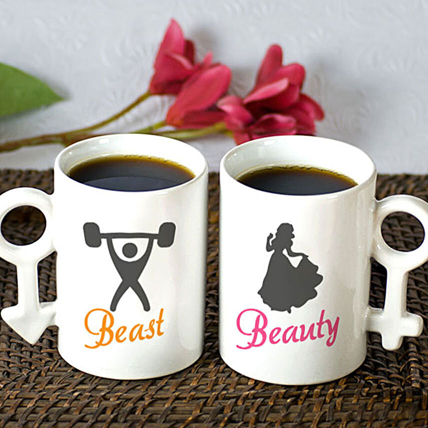 Beauty & Beast Personalised Mug Set