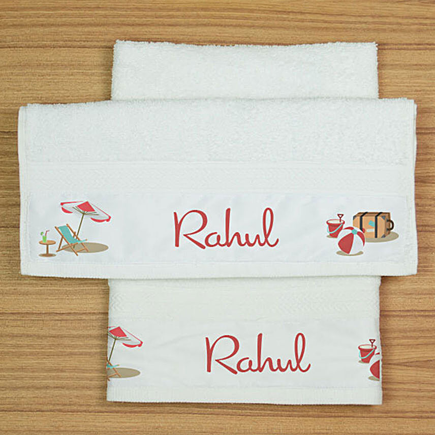 Personalised Cotton Hand Towel Set
