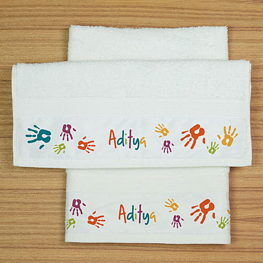 Personalised Hand Towels- Set of 2