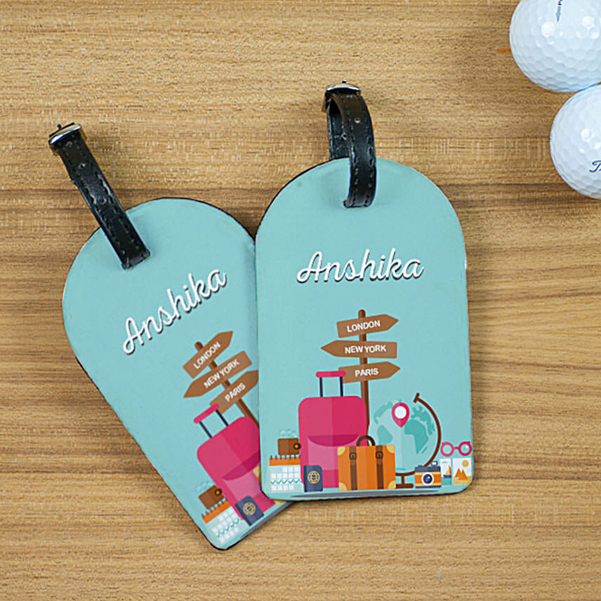 Personalised Luggage Tags Set