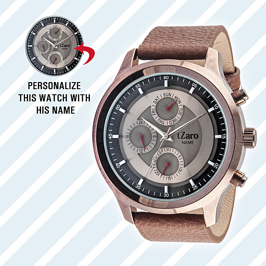 Personalised Black Watch For Him