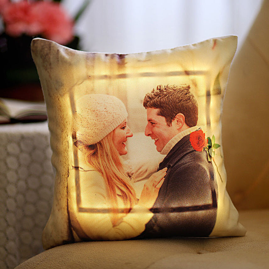 Online LED Picture Cushion For Couple:Anniversary Cushions