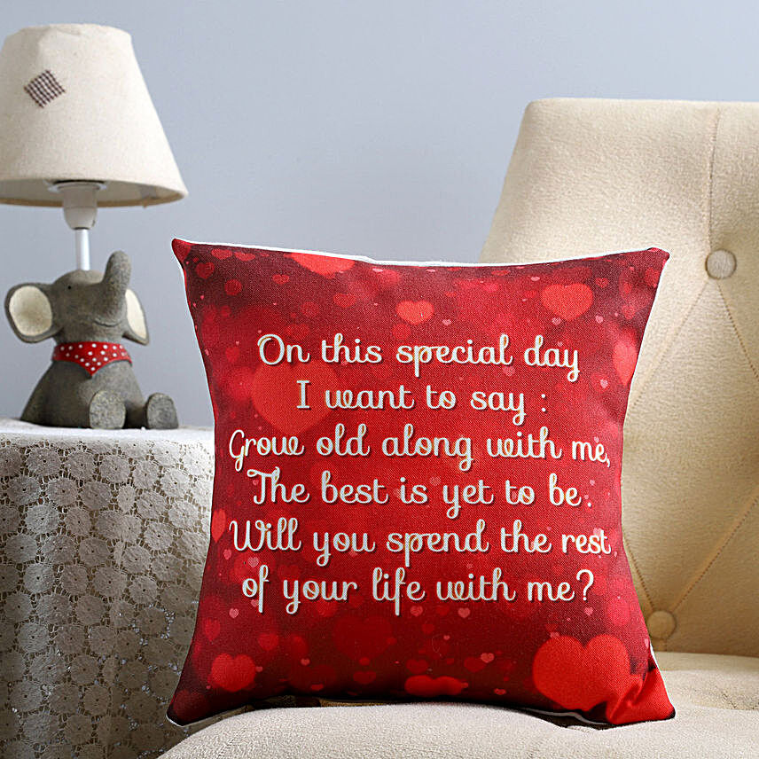 Proposal Printed Red Cushion