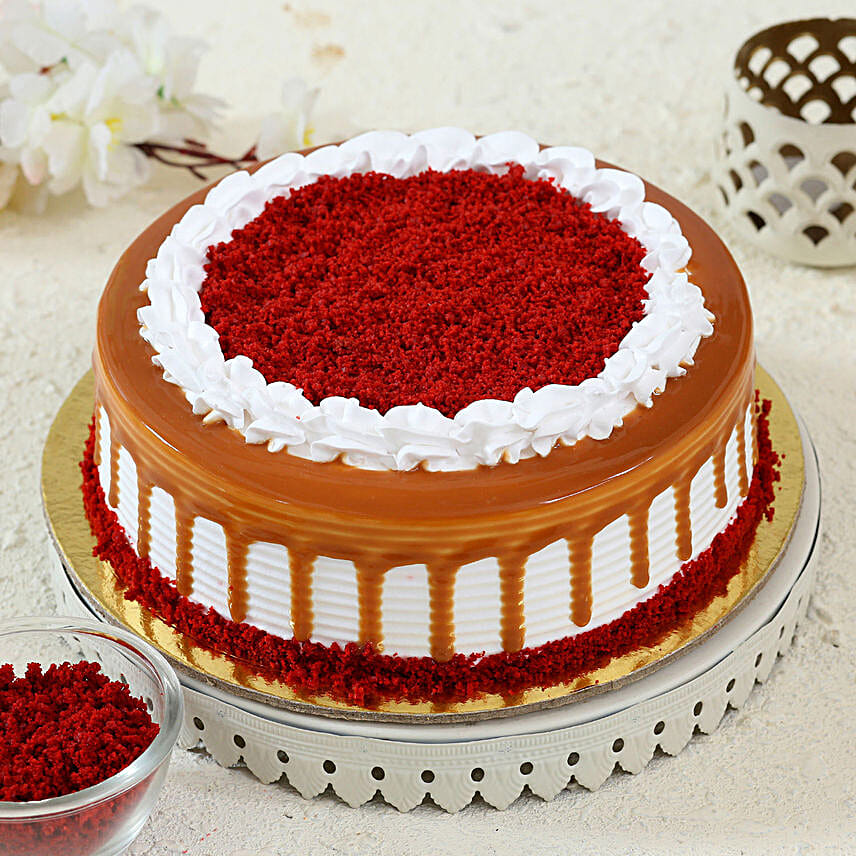 Scrumptious Red Velvet Cake Half Kg Eggless