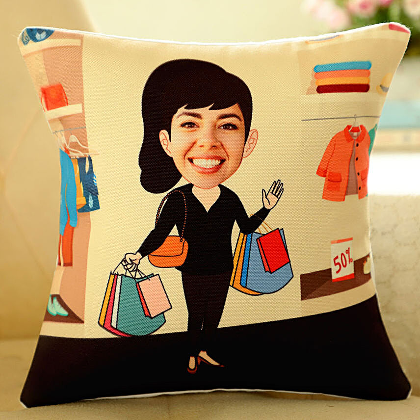 Personalised Office Caricature Cushion