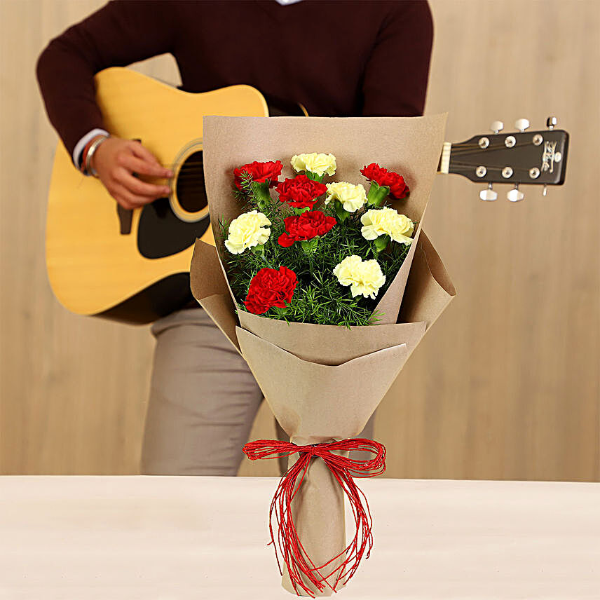 bouquet with musician
