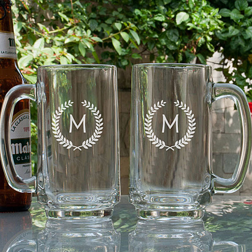 Pair of Personalised Beer Mugs