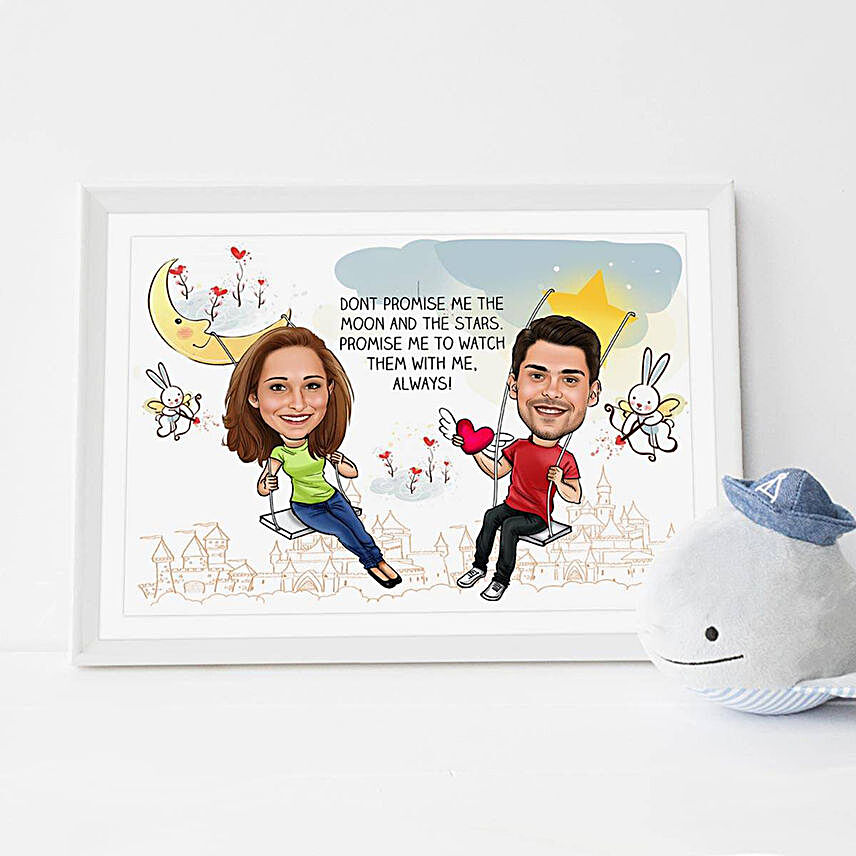Promise Me Caricature Photo Frame