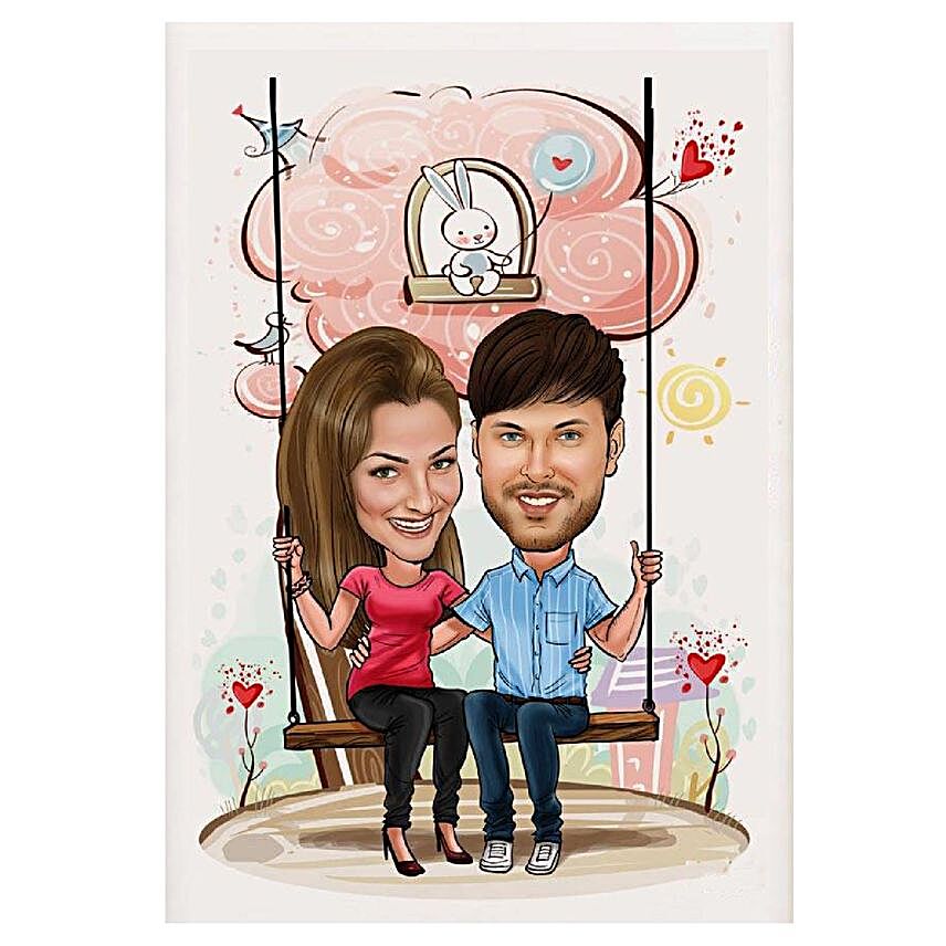 Couple On Swing Personalised E-Poster