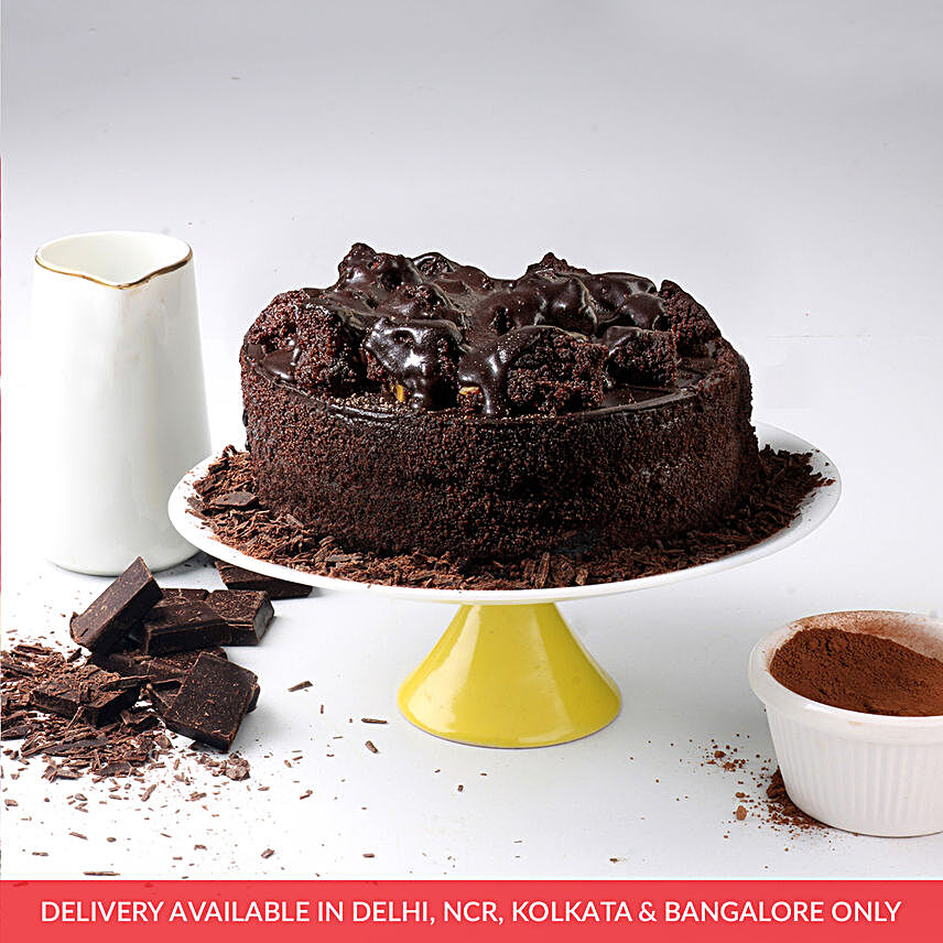 Dense Chocolate Mud Cake- 720 Gms Eggless