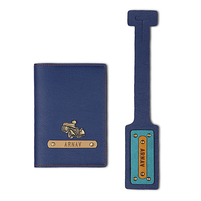 Online Personalised Luggage Tag And Passport Cover:Personalised Gifts Combos