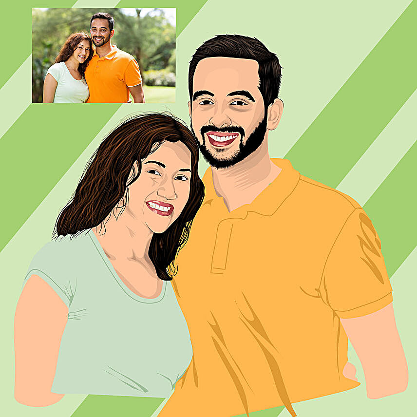 Personalised Digital Sketch For Couple