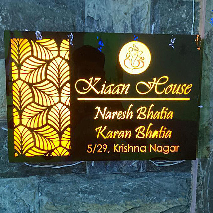 Send Buy Customized Name Plates For Home Online Ferns N Petals